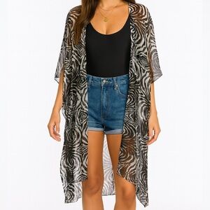 Zebra Duster Kimono